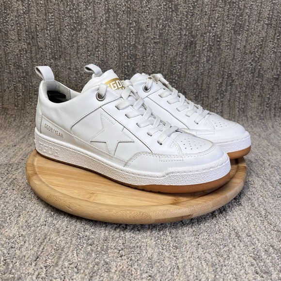 Golden Goose Shoes - Golden Goose Yeah EU Size 38 Women's 8 Low Top Sneakers White Leather Gum Shoes